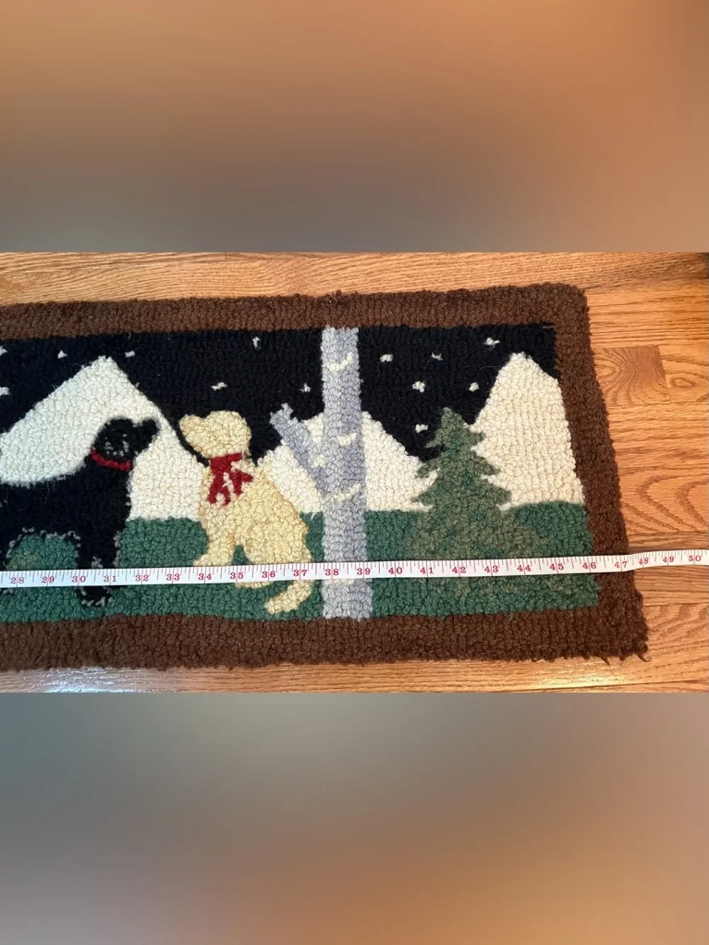 Chandler 4 Corners Laura Megroz Dog mural Hooked Wool Rug - Picture 7 of 11